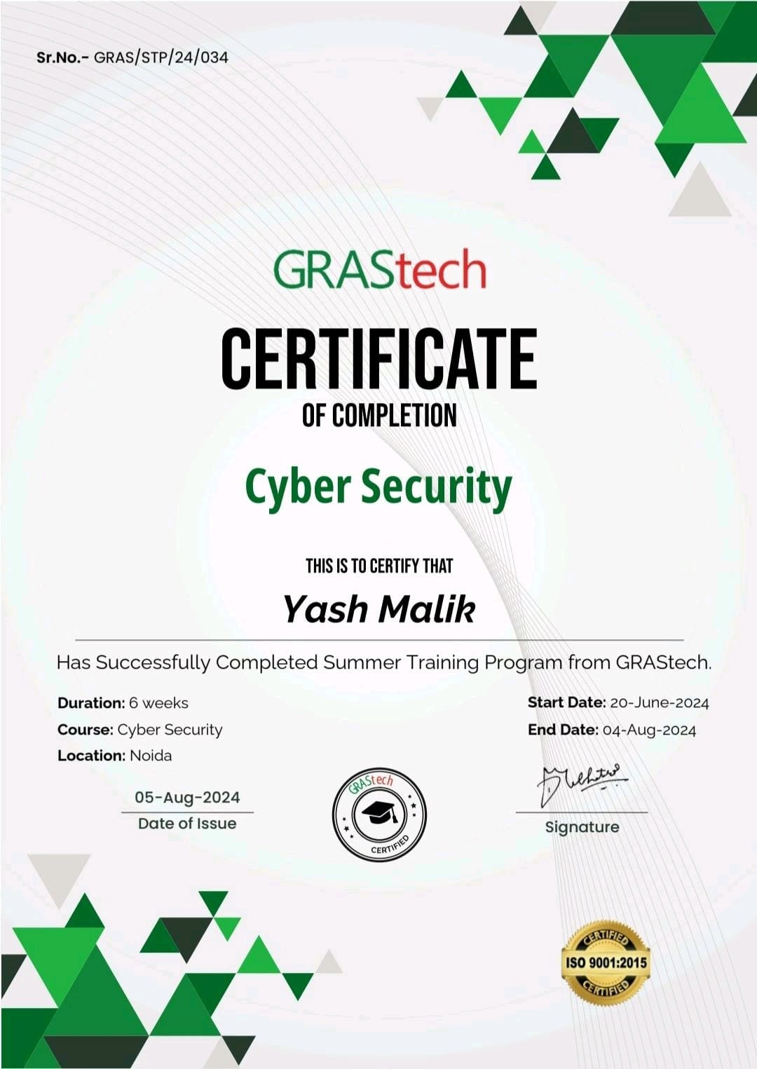 Cybersecurity Internship